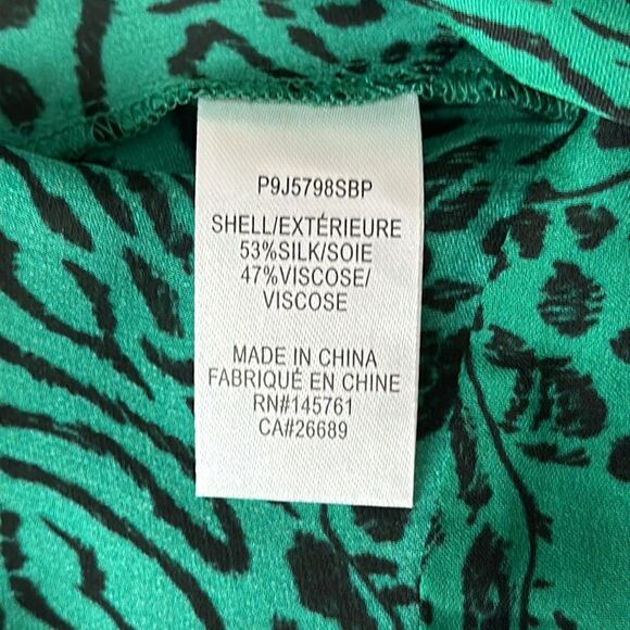 Parker JADED JAGUAR Arya Animal Print Wrap Blouse, US Small - Picture 9 of 11